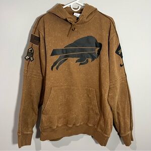 Nike Buffalo Bills Salute To Service Brown Pullover Sweatshirt Hoodie Mens Large